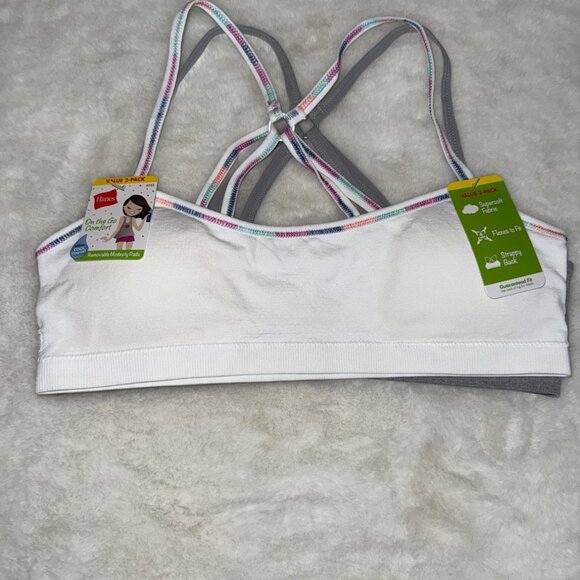 Hanes Comfort Strappy Back 2-pack Training Bras size XL - Picture 1 of 2